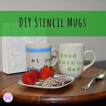 DIY Stencil Coffee Mugs